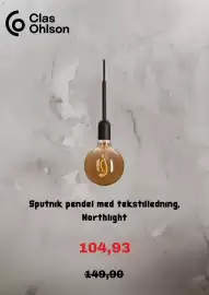 Clas Ohlson kundeavis Side 5: Northlight Sputnik pendel med tekstilledning €104,93