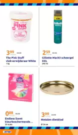 Action folder week 39 Pagina 26: The Pink Stuff vlekverwijderaar White €3,99, Gillette Mach3 scheergel €2,95
