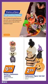 Action folder week 39 Pagina 31: Halloween figuur met led €2,99, Becky's halloween speklolly €0,79