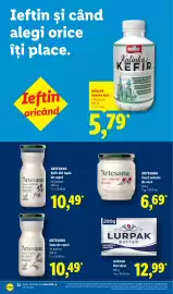 Catalog Lidl săptămâna 40 Pagină 22: Artesana sana de capra €10,49, Lurpak unt sărat €12,99
