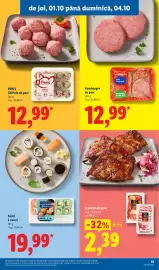 Catalog Lidl săptămâna 40 Pagină 51: Comtim hamburger de porc €12,99, Peris chiftele de porc €12,99
