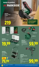 Catalog Lidl săptămâna 40 Pagină 66: Parkside mașină de înșurubat și găurit €99,99, Parkside Scară pliabilă €79,99