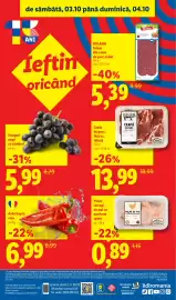 Catalog Lidl săptămâna 40 Pagină 78: Ardei kapia roșu €6,99, Pulpe de pui €0,89
