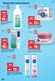 Catalog Carrefour săptămâna 39 Pagină 19: Nivea cremă de zi rose touch €19,00, Gerovital crema antirid ochi si buze €16,39