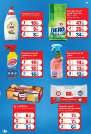 Catalog Carrefour săptămâna 39 Pagină 29: Dero detergent de rufe pudră €47,99, Mr. Proper spray universal €14,99