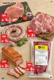 Catalog Carrefour săptămâna 39 Pagină 36: Costită afumată €2,59, Carrefour la Piață cârnați măcelărești €1,89