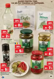 Catalog Carrefour săptămâna 39 Pagină 60: Carrefour Classic castraveți murați în oțet €5,67, Simplu frunze de dafin €0,84