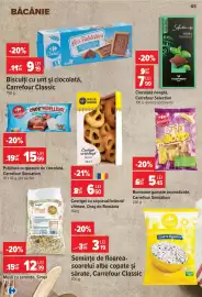 Catalog Carrefour săptămâna 39 Pagină 65: Carrefour Sensation gume €5,45, Covrigei drag de romania €6,50