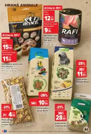 Catalog Carrefour Pagină 6: Rafi pate €12,49, Nestor hrană pentru papagali €11,99