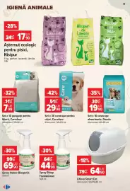 Catalog Carrefour Pagină 9: Care covorașe pentru câței €29,90, Carrefour punguțe pentru litieră €7,99