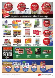 OK Foods catalogue Page 3: Cape Point Frozen Seafood Mix €84,99, Clover Full Cream Fresh Milk €29,99