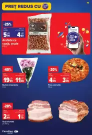 Catalog Carrefour Market săptămâna 39 Pagină 19: La Piață arahide cu coajă, crude €4,49, Pizza con tutto €3,99
