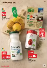 Catalog Carrefour Market săptămâna 39 Pagină 31: Artesana așa e kefirul bio €8,49, Rosii decojite Bio €8,19