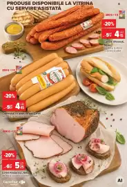 Catalog Carrefour Market săptămâna 39 Pagină 6: Carolii Cremiști cu piept de pui €4,45, Cârnați Ol Meda €1,90
