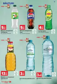 Catalog Carrefour Market săptămâna 39 Pagină 9: Pepsi băutură carbogazoasă €5,89, Apă minerală plată Bucovina €3,59