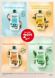 Catalogue b&m page 5: Revitalise les cheveux Timotei essentials SHAMPOOING HYDRATANT HYDRATING SHAMPOO CHEVEUX SECS DRY HAIR