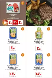 Catalogue Coccinelle Supermarché page 11: CHARAL Steak haché €3,59, MAÎTRE COQ Cuisse de poulet Bleu Blanc Cœur €6,90