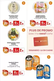 Catalogue Coccinelle Supermarché page 13: SODEBO Sandwich Mim's €1,29, ATELIER BLINI Houmous extra €2,09
