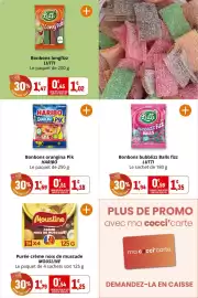 Catalogue Coccinelle Supermarché page 28: HARIBO Bonbons orangina Pik €1,18, LUTTI Bonbons longfizz €1,02