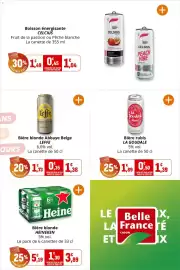 Catalogue Coccinelle Supermarché page 36: Heineken Bière blonde €3,89, LEFFE Bière blonde Abbaye Belge €1,73