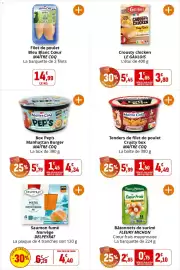 Catalogue Coccinelle Express page 11: LE GAULOIS Crousty chicken €3,80, MAÎTRE COQ Tenders de filet de poulet €4,49