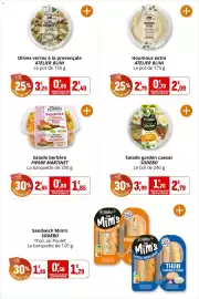 Catalogue Coccinelle Express page 12: ATELIER BLINI Houmous extra €2,09, SODEBO Salade garden caesar €2,79