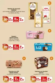 Catalogue Coccinelle Express page 21: FERRERO Tablette de chocolat €1,60, BONTÀ DIVINA Tiramisù €2,05
