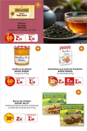 Catalogue Coccinelle Express page 23: BONNE MAMAN Amandines aux éclats de framboise €1,84, TWININGS Thé noir Earl grey €1,50
