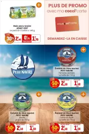 Catalogue Coccinelle Express page 27: Géant Vert Maïs extra tendre €1,70, PETIT NAVIRE Émietté de thon mariné €1,58