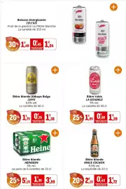 Catalogue Coccinelle Express page 33: LA GOUDALE Bière rubis €1,39, Heineken Bière blonde €3,89