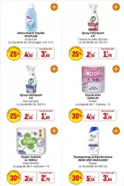 Catalogue Coccinelle Express page 39: CIF Spray nettoyant €1,79, Soupline Adoucissant liquide €3,65