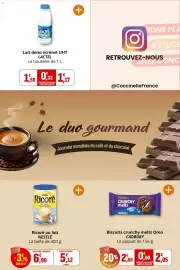 Catalogue Coccimarket page 13: Ricoré au lait NESTLÉ €5,12, CADBURY Biscuits crunchy melts Oreo €2,05