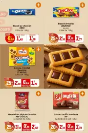 Catalogue Coccimarket page 14: KER CADELAC Madeleines pépites chocolat €2,63, ST MICHEL Gâteau chocolat Doomino €1,76