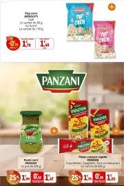 Catalogue Coccimarket page 18: Menguy's Pop corn €1,40, PANZANI Pâtes cuisson rapide €1,03