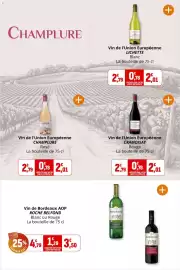 Catalogue Coccimarket page 23: ROCHE BELFOND Vin de Bordeaux AOP €3,50, CRAMOISAY Vin de l'Union Européenne €2,01