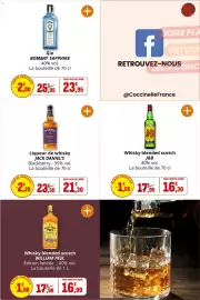 Catalogue Coccimarket page 24: WILLIAM PEEL Whisky blended scotch €16,99, BOMBAY SAPPHIRE Gin €23,95