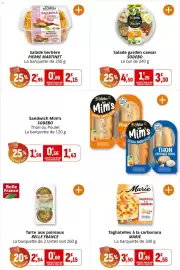 Catalogue Coccimarket page 9: Belle France Tarte aux poireaux €2,15, SODEBO Salade garden caesar €3,30
