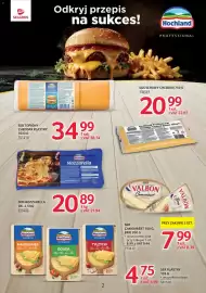 Selgros gazetka Strona 2: Ser maasdamer w plastrach Hochland €4,99, Sos serowy cheddar Hochland €22,67