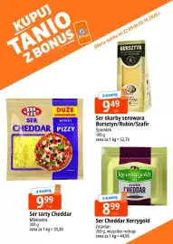 E.Leclerc gazetka Strona 13: Ser skarby serowara Bursztyn/Rubin/Szafir Spomlek €9,49, Ser tarty Cheddar Mlekovita €9,99