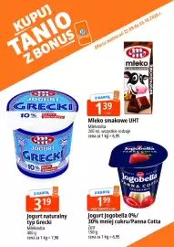 E.Leclerc gazetka Strona 15: Jogurt naturalny typ Grecki Mlekovita €3,19, Mleko smakowe UHT Mlekovita €1,39