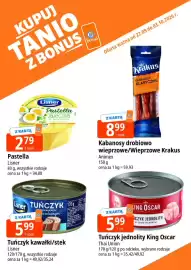 E.Leclerc gazetka Strona 2: Pastella Lisner €2,79, Kabanosy drobiowo wieprzowe/Wieprzowe Krakus €8,99