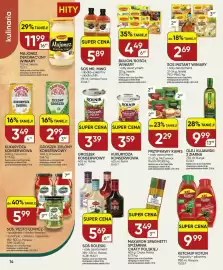 Chata Polska gazetka Strona 14: Groszek zielony konserwowy Dawtona €2,99, Sos spaghetti Łowicz €5,99