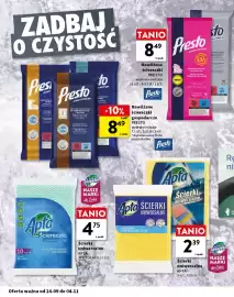 Intermarche gazetka Strona 14: Ścierki uniwersalne Apta €4,75, Nawilżane ściereczki gospodarcze Presto €8,49