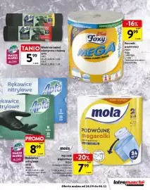 Intermarche gazetka Strona 15: Rękawice nitrylowe Apta €8,99, Worki na śmieci elastyczne z taśmą 60 l Apta €5,99
