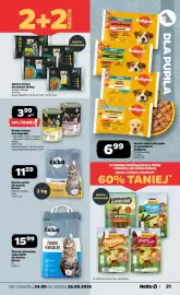 Netto gazetka Strona 21: Żwirek mineralny superlekki dla kotów Kicius €15,99, Karma mokra dla psów Pedigree €6,99