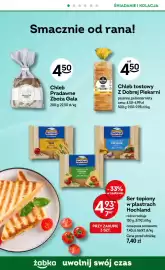 Żabka gazetka Strona 10: Ser topiony w plastrach Gouda Hochland €4,93, Chleb tostowy pełnoziarnisty Z Dobrej Piekarni €4,99