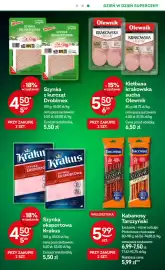 Żabka gazetka Strona 4: Kabanosy Tarczyński Proteinowe z kurczaka €5,99, Kiełbasa krakowska sucha Olewnik €5,50