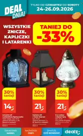 Dealz gazetka tydzień 39 Strona 3: Latarenka LED z podświetlaną figurką aniołka €14,99, Znicz szklany z efektem tęczy €21,50