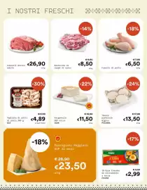 Volantino Borello Supermercati Pagina 4: Tagliata di petti di pollo AIA €4,89, Gorgonzola DOP dolce IGOR €11,50