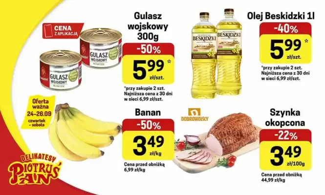 Delikatesy Piotruś Pan gazetka (ważność do 26-09)
